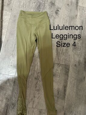 lululemon Olive Green High-Rise Leggings